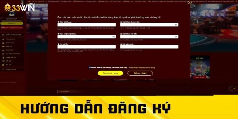 Tìm hiểu cách đăng ký 33Win chi tiết